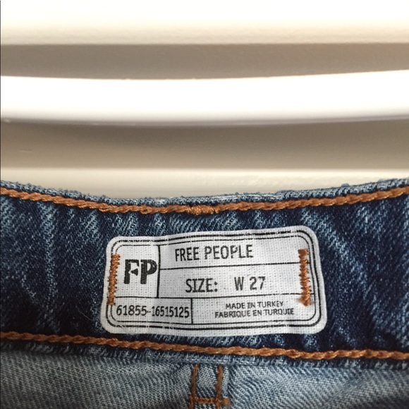 “Free People” Patchwork Denim High Waisted Jeans - Picture 3 of 7